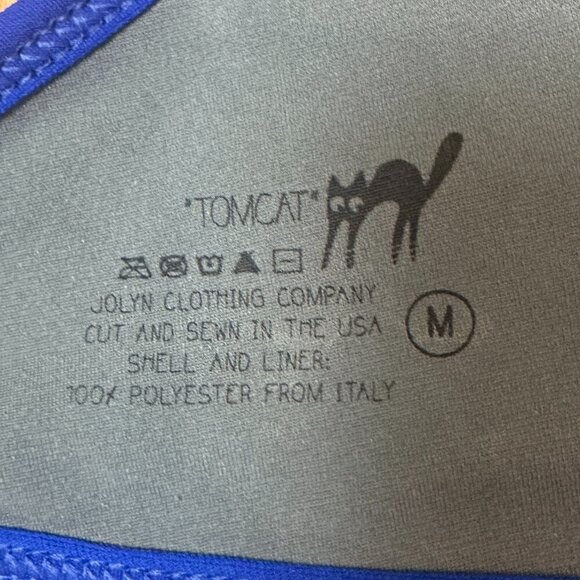 JOLYN Tomcat Style Bikini Top Swimsuit Swim Size Medium Cobalt Royal Blue - Picture 7 of 7